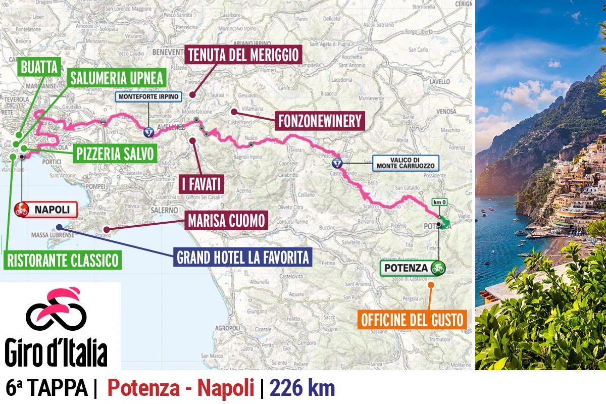Campania in rosa: la sesta tappa del Giro d'Italia tra Potenza e Napoli