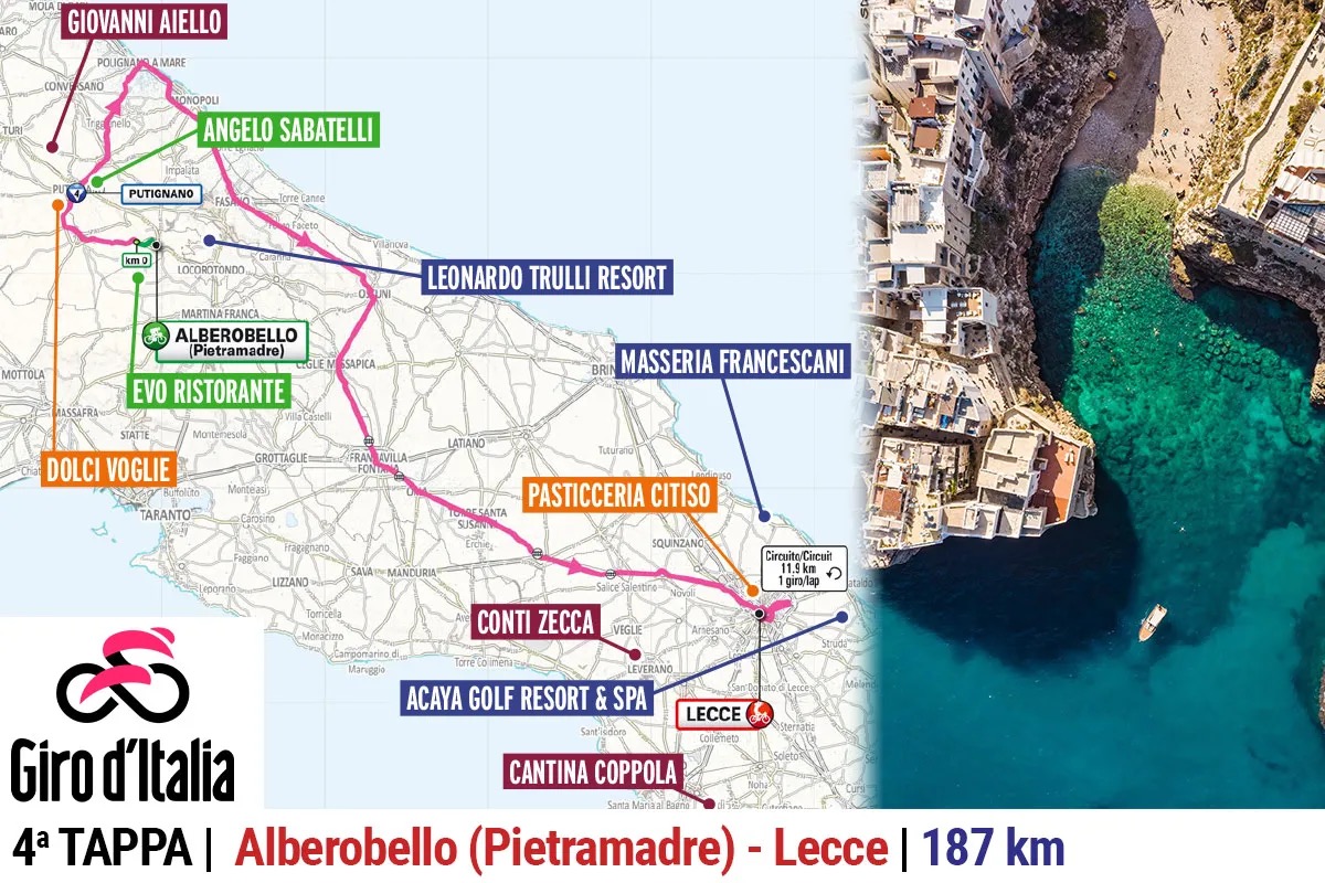 Puglia in rosa: la quarta tappa del Giro d'Italia tra Alberobello e Lecce